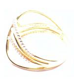 Anel em ouro amarelo 18k com 72 zirconias - 2ANZ0004